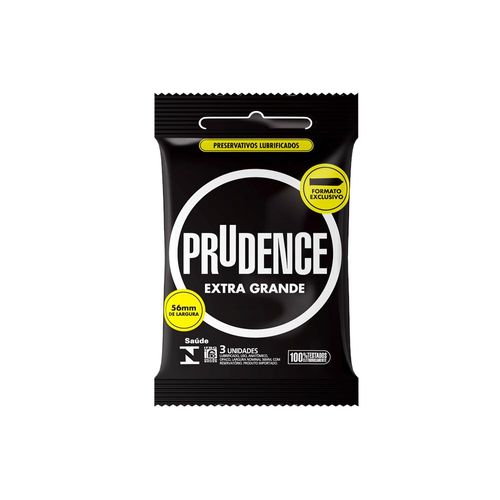 Preservativo Prudence Extra Grande com 3 unidades