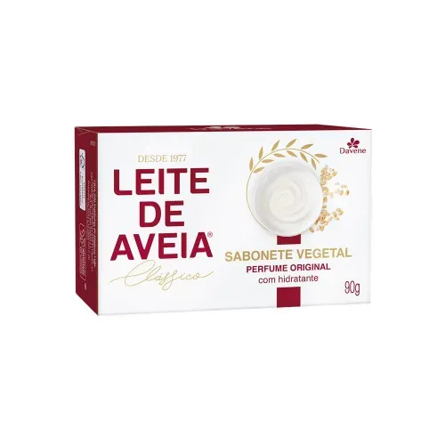 Sabonete em Barra Davene leite de aveia hidratante clássico 90g