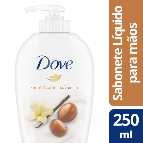 Sabonete Líquido Para Mãos Dove Karité e Baunilha 250ml