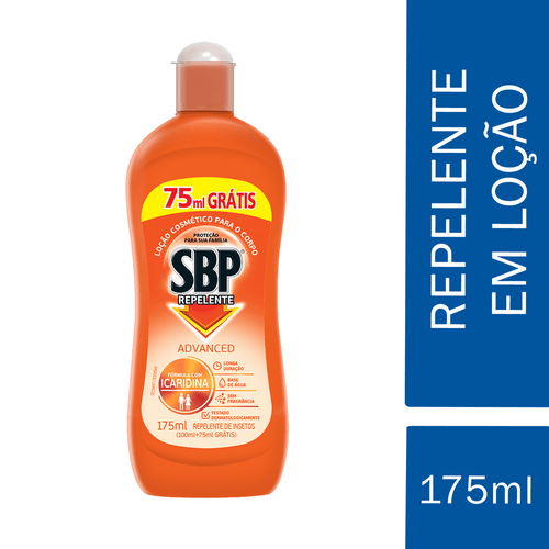 Repelente SBP Advanced adulto loção 175ml grátis 75ml