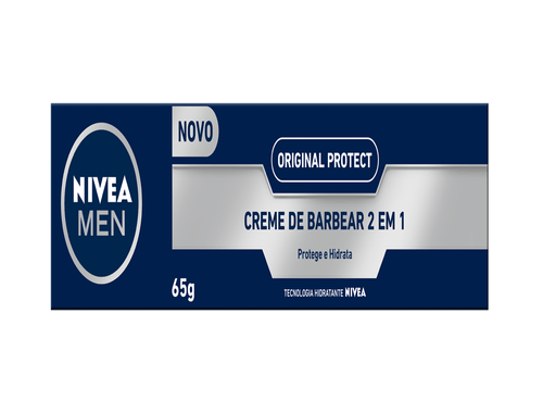 Creme de Barbear 2 Em 1 Nivea Original Protect 65g