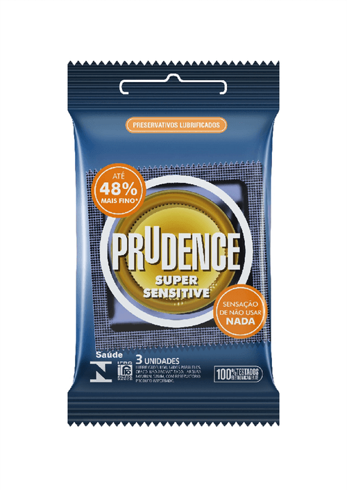 Preservativo Prudence Super Sensitive com 3 unidades