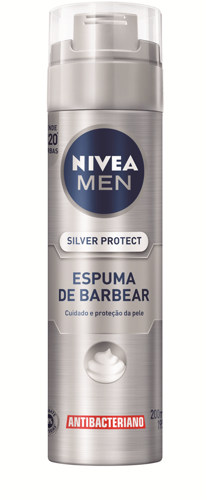 Espuma de Barbear Nivea Silver Protect 193g