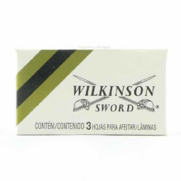 Lâminas para Aparelho de Barbear Gillette Wilkinson Duplo Fio com 3 unidades