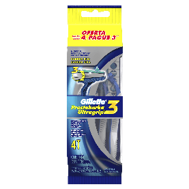 Aparelho de Depilação Gillette Pretobarba Ultragrip3 leve 4  pague 3 unidades