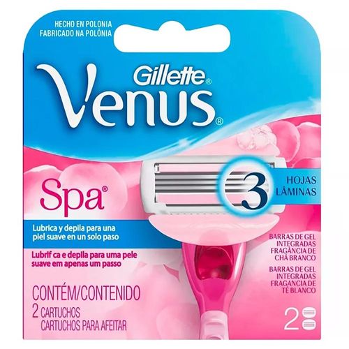 Carga para Aparelho de Depilação Gillette Venus3 SPA com 2 cargas