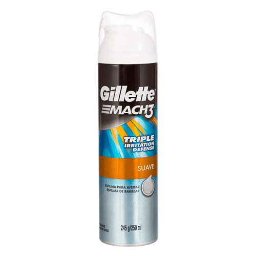 Espuma de Barbear Gillette Mach3 Suave 245g