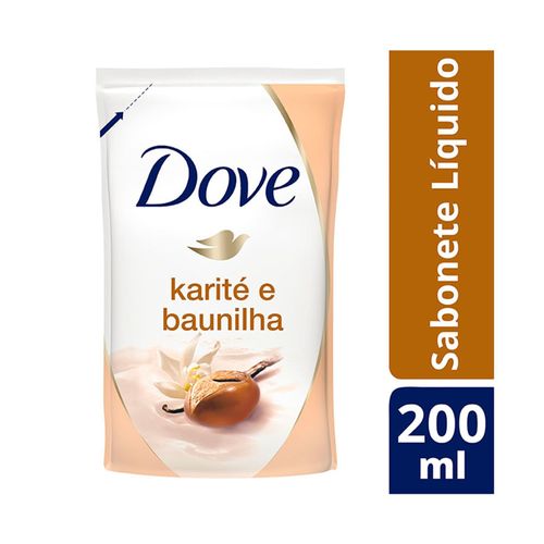Sabonete Líquido Dove Delicious Care Manteiga de karité e Baunilha Refil 200ml