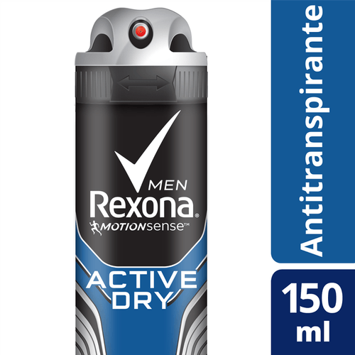 Desodorante Aerosol Rexona Men Active Dry 90g 150 ml