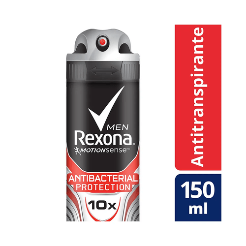 Desodorante Aerosol Rexona Men Antibacterial Protection 90g 150ml