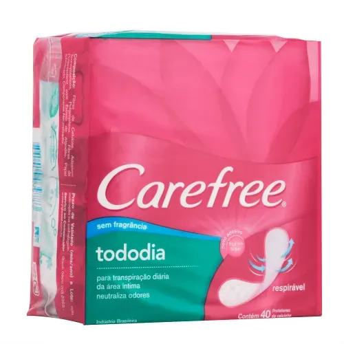 Protetor Diário Carefree Todo Dia Sem Perfume Com 40 Unidades