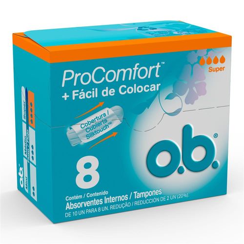 Absorvente Interno OB Procomfort Super Com 8 Unidades