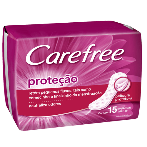 Protetor Diário Carefree Proteção com Perfume com 15 Unidades