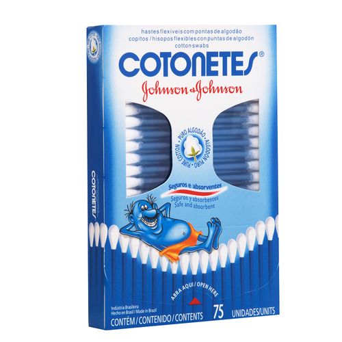 Hastes Flexíveis Johnson's Cotonetes Com 75 Unidades