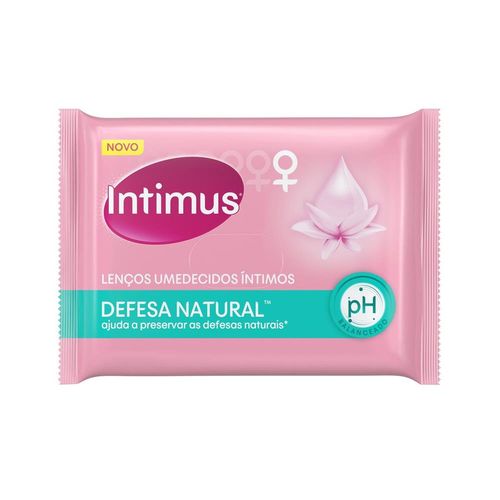 Lenço Umedecido Íntimo Intimus Defesa Natural com 16 Unidades
