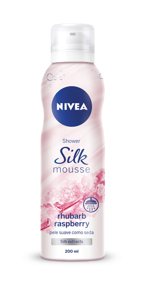 Espuma para Banho Nivea Silk Mousse Rhubarb Raspberry 200ml