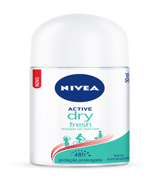 Desodorante Roll On Nivea Active Dry Fresh Feminino 50ml
