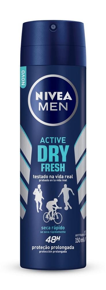 Desodorante Aerosol Nivea Men Active Dry Fresh 150ml
