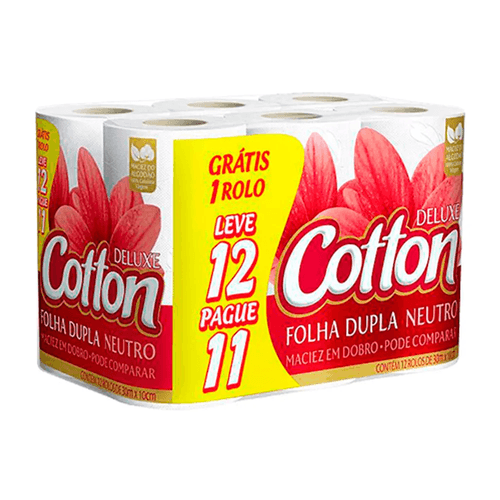 Papel Higiênico Folha Dupla Cotton Leve 12 e Pague 11