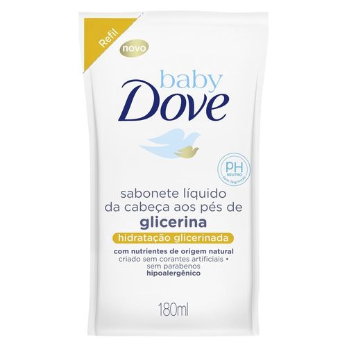 Sabonete Líquido Dove Baby Hidratação Glicerinada Refil 180ml