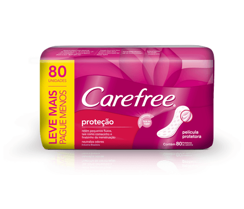 Protetor Diário Carefree Proteção Com 80 Unidades Leve Mais Pague Menos