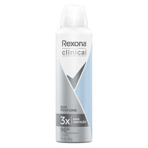 Desodorante Aerosol Rexona Men Clinical Sem Perfume 150ml