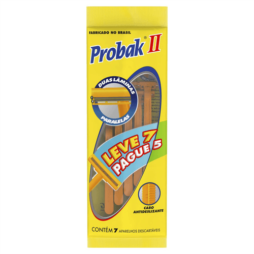 Kit Aparelho de Barbear Descartável Probak II Leve7 Pague 5