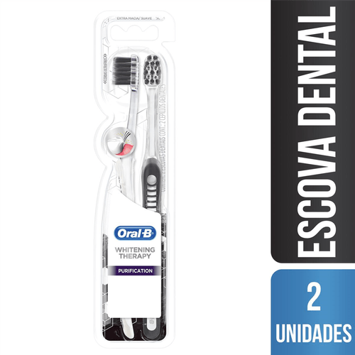 Escova Dental Oral-B Whitening Therapy Purification 2 com Unidades