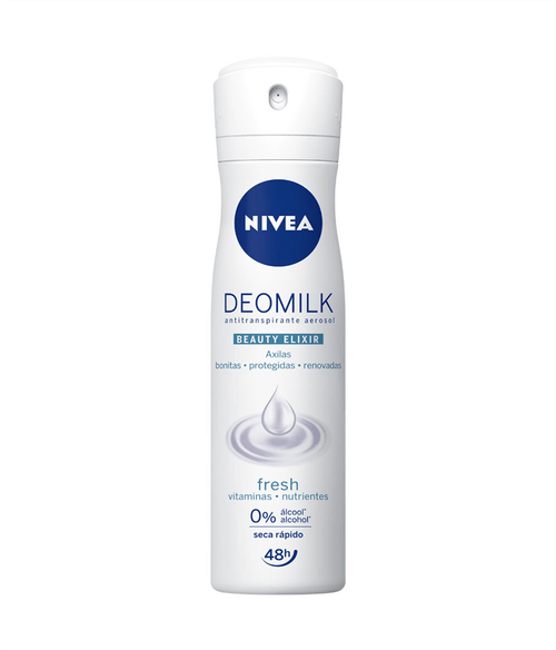 Desodorante Aerosol Nivea Deomilk Beauty Elixir Fresh 150ml