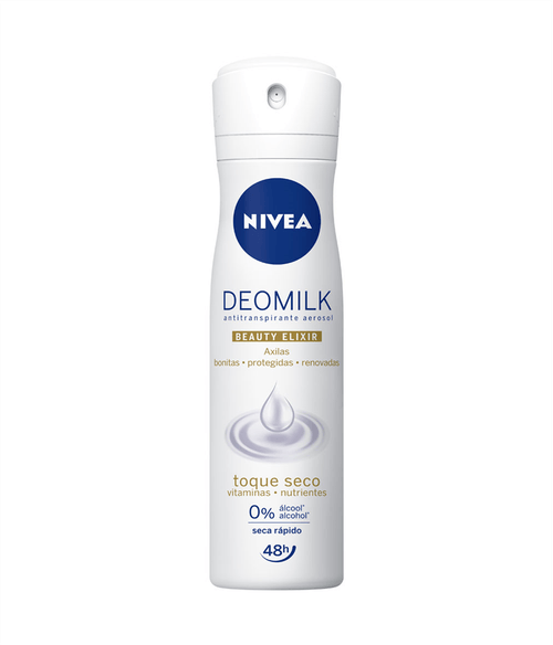 Desodorante Aerosol Nivea Deomilk Beauty Toque Seco 150ml