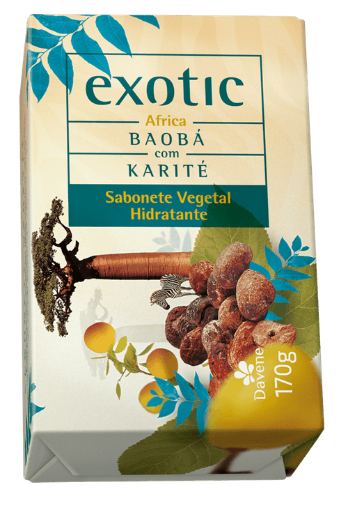 Sabonete Barra Vegetal Davene Exotic Africa Baoba com Karité 170g