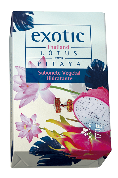Sabonete Barra Vegetal Davene Exotic Thailand Lótulos com Pitaya 170g