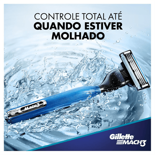Aparelho de Barbear Gillette Mach3 Acqua Grip com 1 Unidade