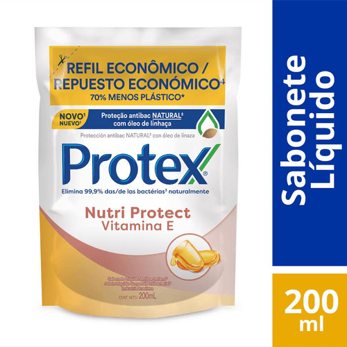 Sabonete Líquido Protex Nutri Protect Vitamina E Refil 200ml