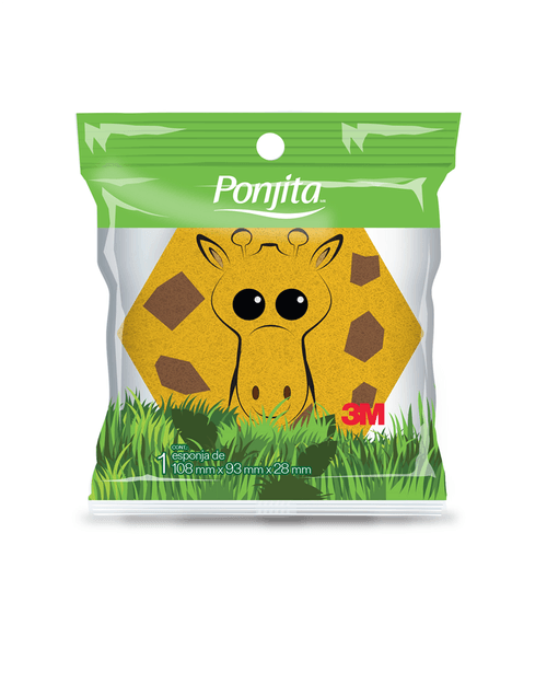 Esponja Infantil para Banho Ponjita Animais com 1 Unidade