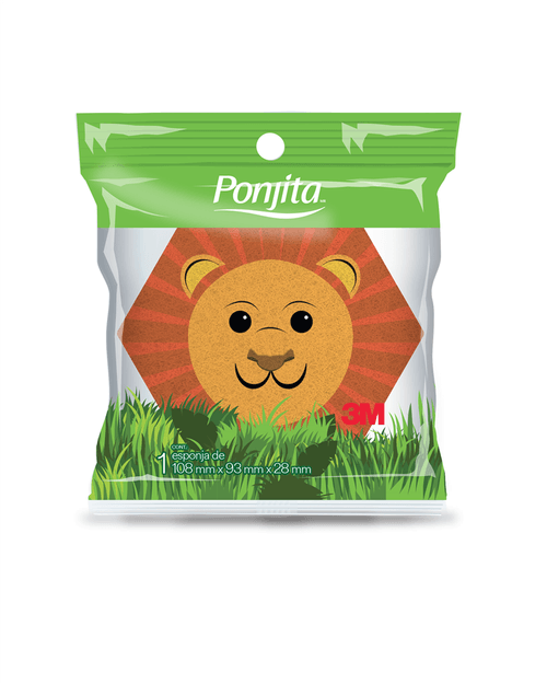 Esponja Infantil para Banho Ponjita Animais com 1 Unidade