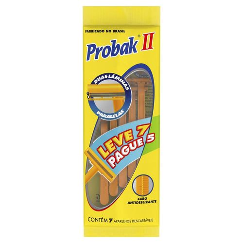 Kit Aparelho de Barbear Descartável Probak II Leve7 Pague 5