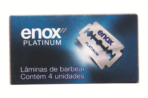 Lâmina de Barbear Enox Platium com 4 Unidades