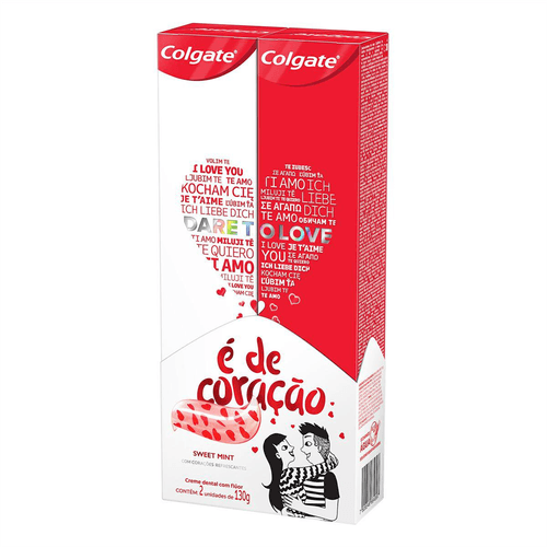 Kit Gel Dental Colgate É de coração 130g com 2 Unidades