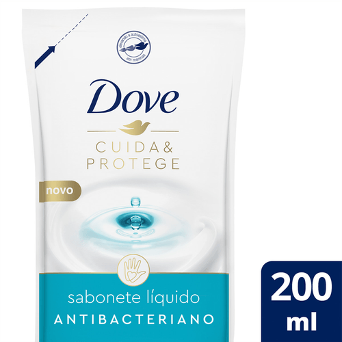 Sabonete Líquido Dove Antibacteriano Cuida & Protege Antibacteriano Refil 200ml