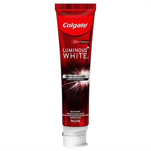 Creme Dental Colgate Luminous White Carvão Ativado 140g