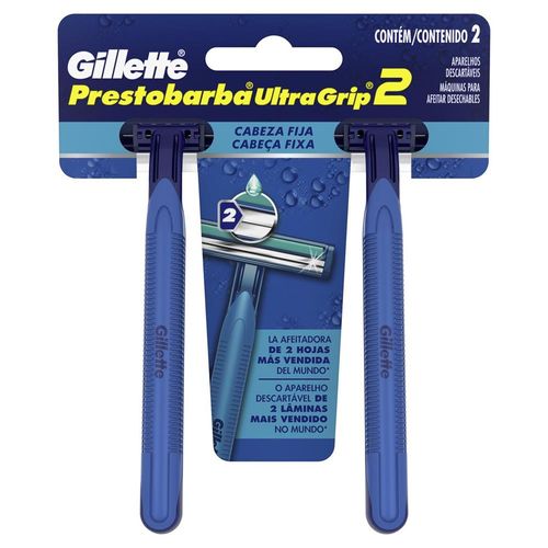 Aparelho de Barbear Gillette Prestobarba Ultragrip Cabeça Fixa com 2 Unidades