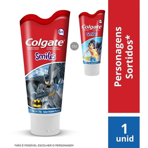 Gel Dental Infantil Colgate Smiles Batman & Mulher Maravilha 100g