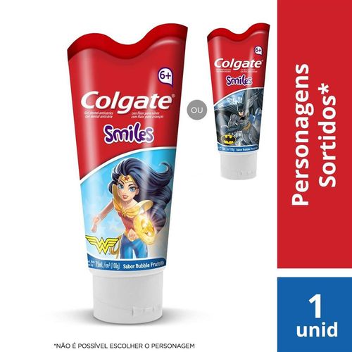 Gel Dental Infantil Colgate Smiles Batman & Mulher Maravilha 100g