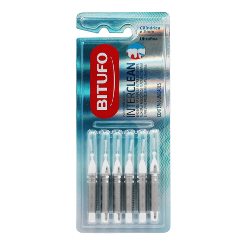 Escova Dental Bitufo Interd Ultra Fina 02mm com 6 Unidades