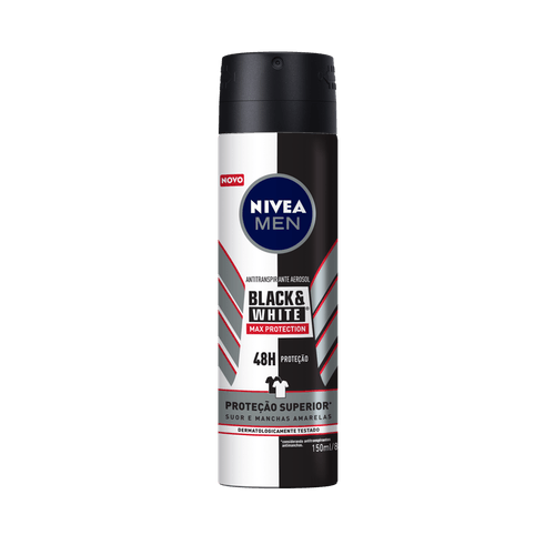 Desodorante Aerosol Nivea da Black & White Máxima Proteção Masculino 150ml