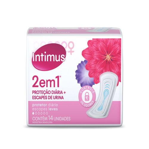 Protetor Diário Intimus 2 em 1 com 14 unidades