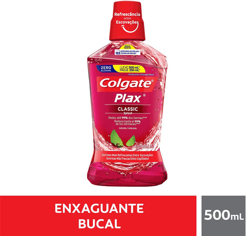Enxaguante Bucal Colgate Plax Classic 500ml