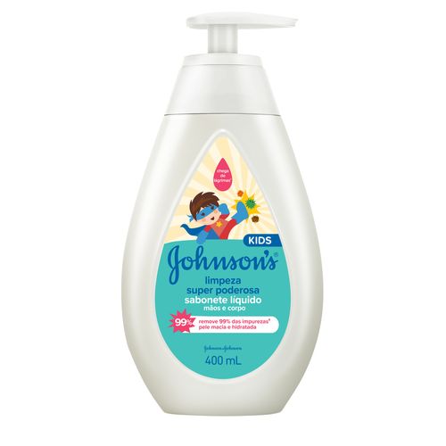 Sabonete Líquido Johnson Kids Limpeza Super Poderosa 400ml