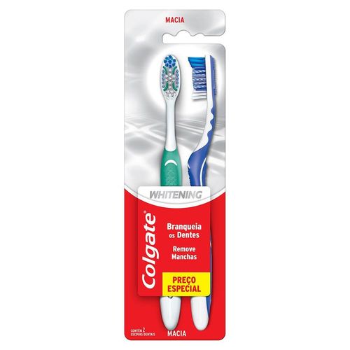 Kit Escova Dental Colgate Whitening Macia Leve 2 Pague 1 Unidade